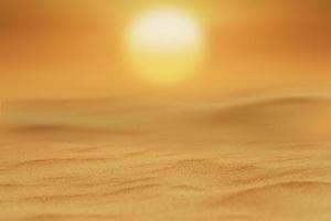 fermer le désert de sable au coucher du soleil photo