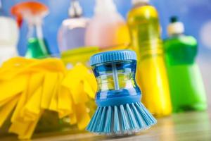 groupe de nettoyage assorti, thème coloré de travail à domicile