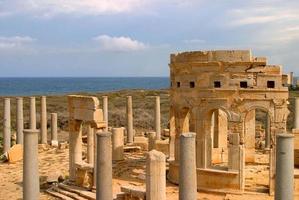 libye, tripoli, site archéologique romain de leptis magna. - site de l'unesco.