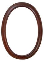 cadre photo ovale en bois marron foncé
