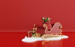 3d illustration de joyeux noël photo