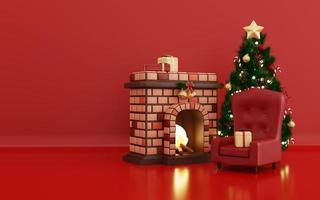 3d illustration de joyeux noël photo