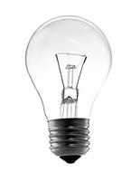 ampoule électrique sur fond blanc photo