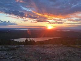 coucher de soleil sur l'acadie photo