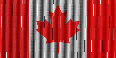 drapeau du canada sur la texture. collage conceptuel. photo