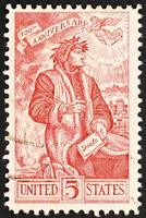 Dante alighieri célébré le vieux timbre américain