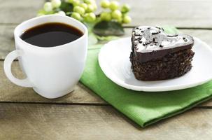 coeur au chocolat et café noir, gâteau photo