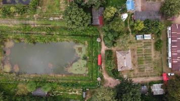 vue de dessus de la ferme en thaïlande. photo