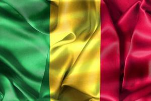 3d-illustration d'un drapeau du mali - drapeau en tissu ondulant réaliste photo