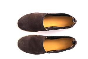 Chaussures en cuir marron isolé sur fond blanc photo