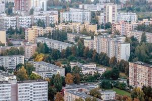 vue panoramique aérienne du quartier résidentiel des immeubles de grande hauteur photo