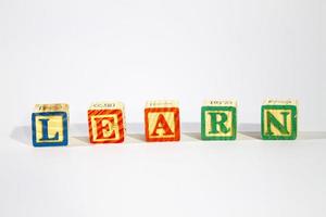 blocs alphabet en bois photo