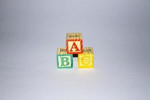 blocs alphabet en bois photo