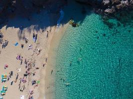 célèbre plage d'alanya cleopatra. photo aérienne de la plage. vacances d'été incroyables