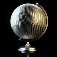 Image conceptuelle de boule disco en vue du globe
