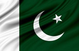 drapeau de la république islamique du pakistan soufflant dans le vent. texture de fond. Islamabad, Karaczi. Illustration 3D. rendu 3D. photo
