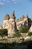 formations rocheuses dans le parc national de Goreme.