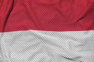 drapeau de monaco imprimé sur un tissu en maille de polyester et nylon sportswear photo