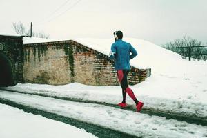 vue sur le jogging d'hiver photo