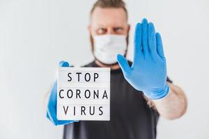 arrêter le concept de coronavirus photo