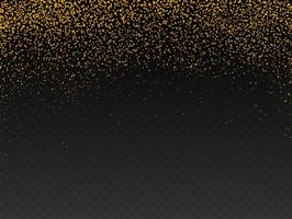 les particules de paillettes d'or s'isolent sur png ou sur fond transparent avec de la neige scintillante et de la lumière des étoiles. ressources graphiques pour noël, nouvel an, anniversaires et carte de luxe. illustration vectorielle photo