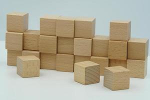 blocs de construction en bois cubes de construction en bois photo