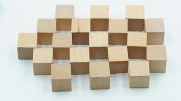 blocs de construction en bois cubes de construction en bois photo