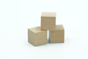 blocs de construction en bois cubes de construction en bois photo