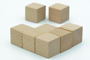 blocs de construction en bois cubes de construction en bois photo