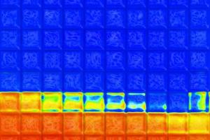 Tuiles carrées abstrait dynamique illustration numérique photo