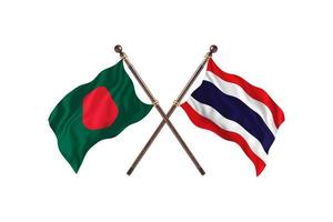 bangladesh contre la thaïlande deux drapeaux de pays photo