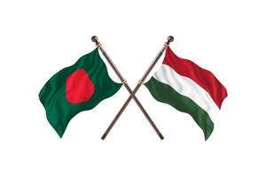 bangladesh contre hongrie deux drapeaux de pays photo