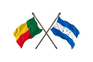 bénin contre honduras deux drapeaux de pays photo