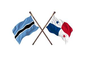 le botswana contre le panama deux drapeaux de pays photo