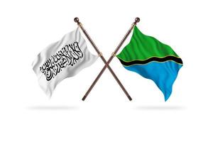 l'émirat islamique d'afghanistan contre la tanzanie deux drapeaux de pays photo