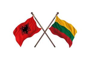 L'Albanie contre la Lituanie deux drapeaux de pays photo