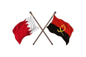 bahreïn contre l'angola deux drapeaux de pays photo