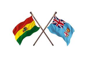 bolivie contre fidji deux drapeaux de pays photo