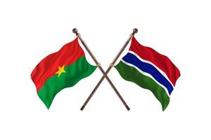 burkina faso contre la gambie deux drapeaux de pays photo