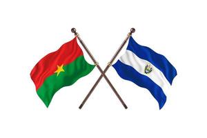 burkina faso contre el salvador deux drapeaux de pays photo