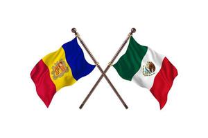 andorre contre mexique deux drapeaux de pays photo
