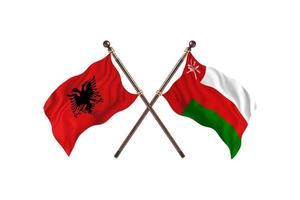 Albanie contre Oman deux drapeaux de pays photo