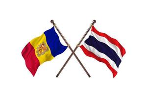 andorre contre la thaïlande deux drapeaux de pays photo