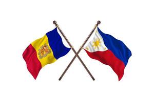 andorre contre philippines deux drapeaux de pays photo