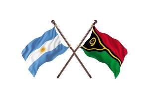 l'argentine contre le vanuatu deux drapeaux de pays photo