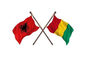 L'Albanie contre la Guinée deux drapeaux de pays photo