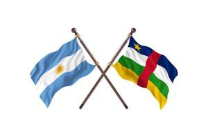 l'argentine contre la république centrafricaine deux drapeaux de pays photo