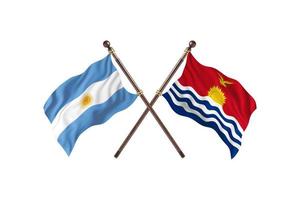 l'argentine contre kiribati deux drapeaux de pays photo