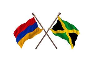l'arménie contre la jamaïque deux drapeaux de pays photo