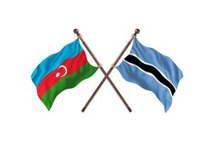 l'azerbaïdjan contre le botswana deux drapeaux de pays photo